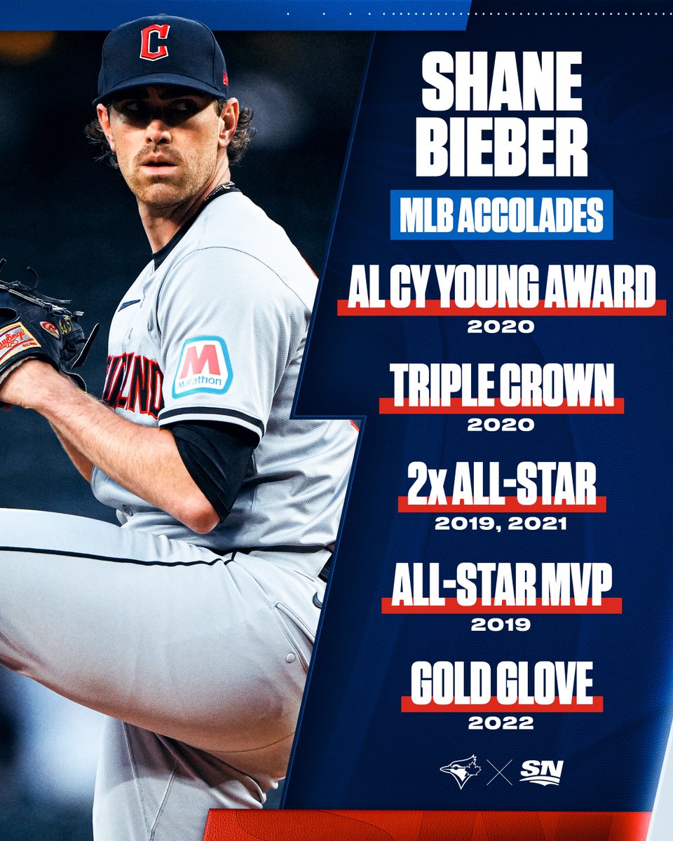 Newly acquired Blue Jays pitcher Shane Bieber boasts an impressive resume 😮‍💨