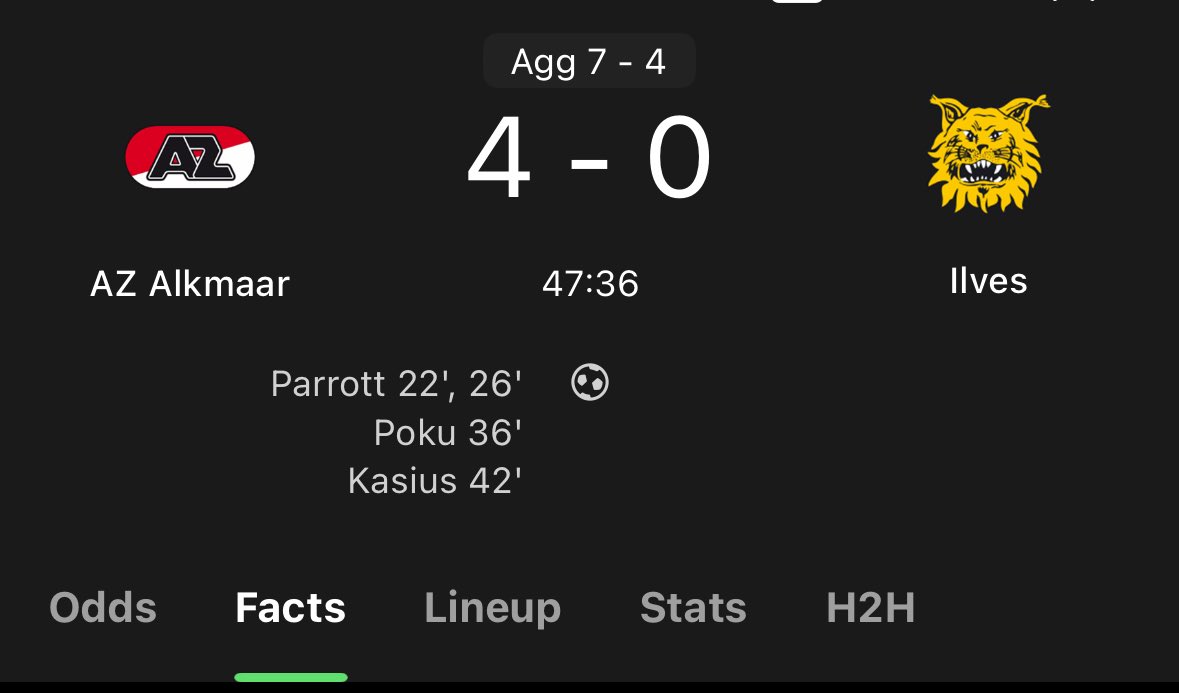 The AZ Alkmaar qualifying beast has been turned on again I see