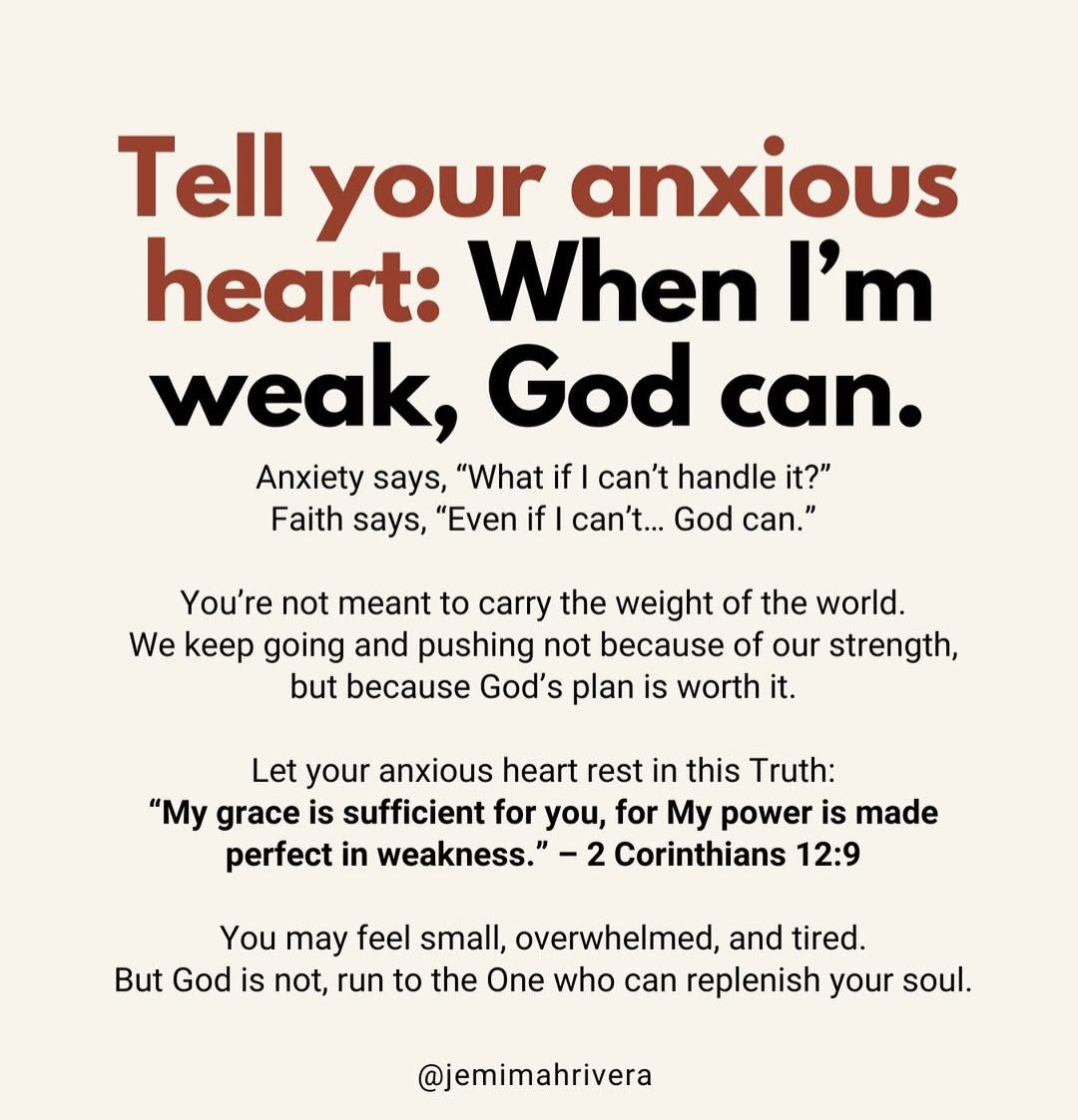 Tell your anxious heart
