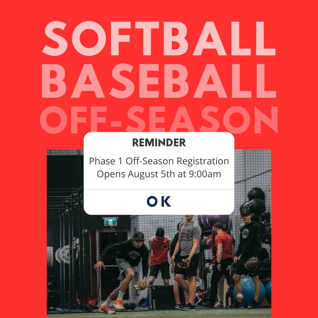Secure your spot! Phase 1 Baseball &amp; Softball registration opens at 9:00am on August 5th... last year's programs sold out, so act fast!
Baseball Info: loom.ly/rEkWIDk
Softball Info: loom.ly/4TAh5zw