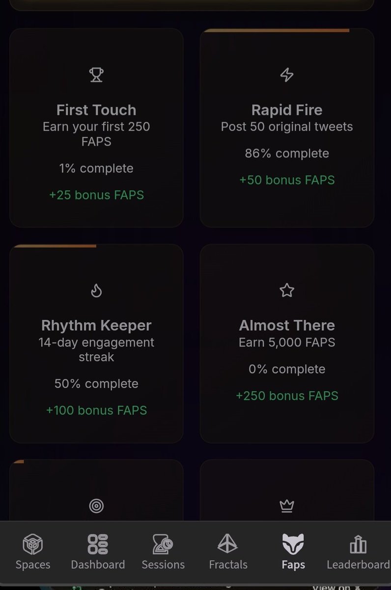(Ø,G) R HUDL🧙🟣 (@devil483555) on Twitter photo I am slowly leveling up on <a href="/FractionAI_xyz/">Fraction AI</a> 😎
Earned 12.48 FAPS
7-day streak 🔥
Almost finished my Rapid Fire task (86%)
Halfway to 14-day streak 🎯
Step by step, the FAPS keep coming 🚀
I am not stopping until I achieve the achievement 🏅
#FractionAI #FAPS #Web3Grind I am slowly leveling up on <a href="/FractionAI_xyz/">Fraction AI</a> 😎
Earned 12.48 FAPS
7-day streak 🔥
Almost finished my Rapid Fire task (86%)
Halfway to 14-day streak 🎯
Step by step, the FAPS keep coming 🚀
I am not stopping until I achieve the achievement 🏅
#FractionAI #FAPS #Web3Grind