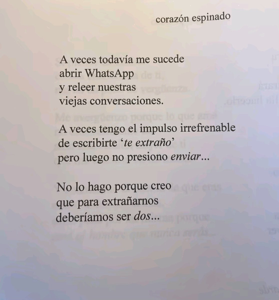 A veces...