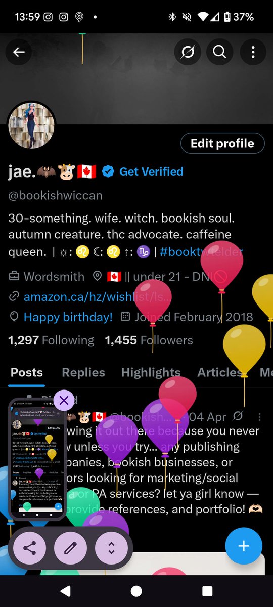 It's Balloon Day! 🎉✨

Here's to another year! 🖤🥂