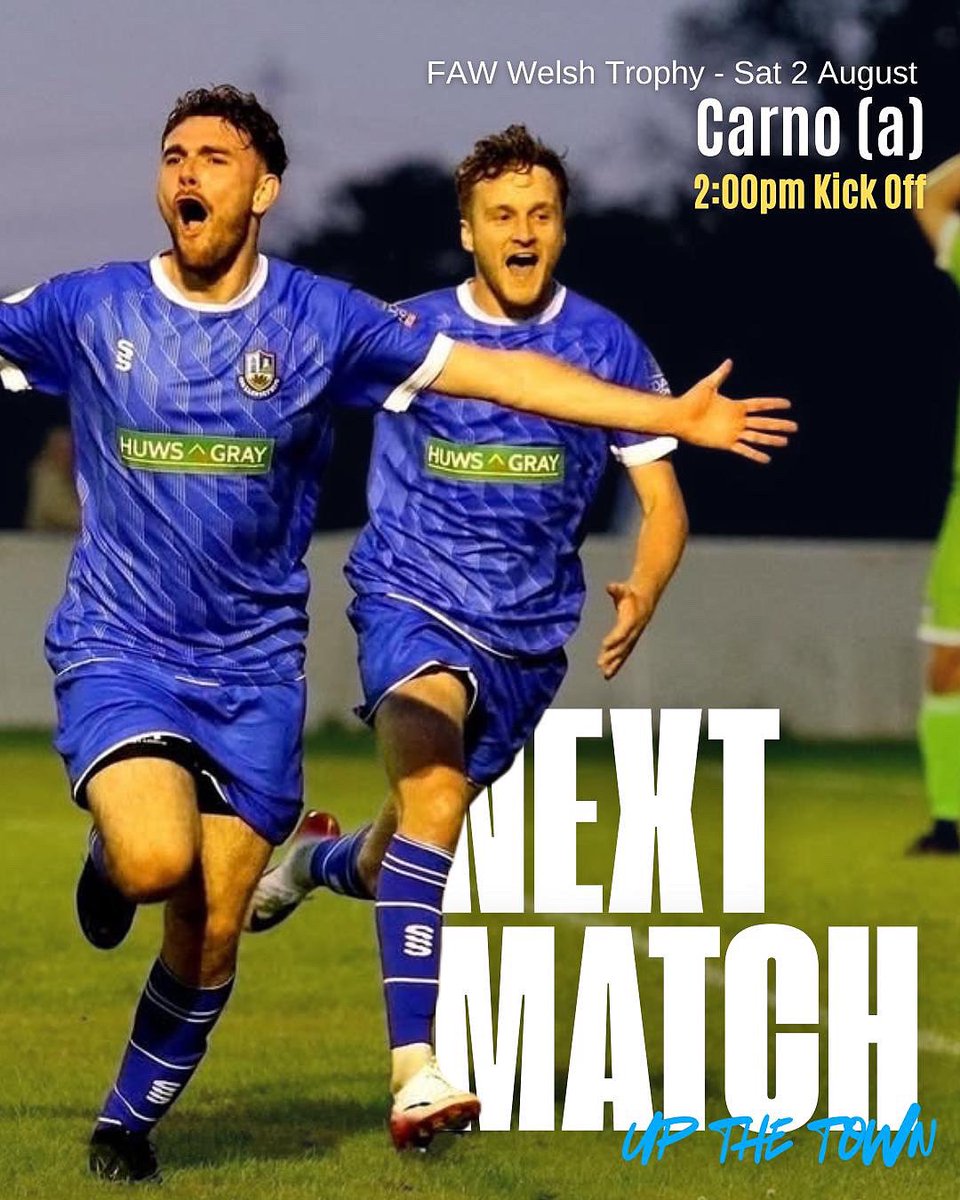 🏆 FAW Trophy Action This Weekend!

Byddwn yn teithio i ganolbarth Cymru i wynebu Carno dydd Sadwrn yma.

🕑 Ciciad cyntaf: 2yp
📍 CPD Carno

We’re on the road to Mid Wales this weekend as we face Carno on Saturday.

🕑 Kick-off: 2PM
📍 Carno

💪🔵⚽️