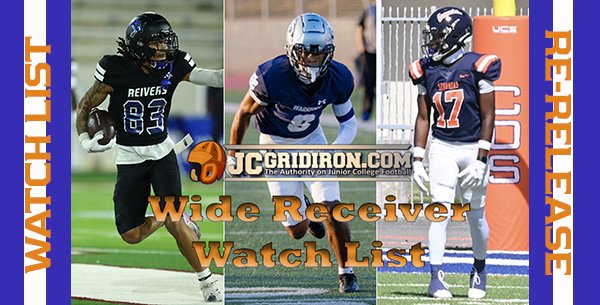 Brad Hoiseth (@bradhoiseth) on Twitter photo The Wide Receiver Watch List has been RE-released at JCGridiron.com
Crazy Talent out there!
<a href="/BLINNFBRECRUIT/">BLINN FB RECRUITING</a> <a href="/eccc_football/">East Central Warrior Football 🏈</a> <a href="/LetsGoICC_FB/">LetsGoICC_FB</a> <a href="/VVCfootball/">Victor Valley College Rams Football</a> <a href="/COSGIANTS_FB/">COS Giants Football</a> <a href="/CSM_Football/">College of San Mateo Football</a> <a href="/CCSFFootball/">City College of San Francisco Football</a> <a href="/DVCVikingsFB/">Diablo Valley College Football</a> <a href="/PCCLancerFB/">Pasadena City College Football</a> <a href="/LaneyCollegeFB/">Laney College Football</a> <a href="/_CR_Football/">College of the Redwoods Football</a> <a href="/FBWarriorsECC/">ECC Football</a> The Wide Receiver Watch List has been RE-released at JCGridiron.com
Crazy Talent out there!
<a href="/BLINNFBRECRUIT/">BLINN FB RECRUITING</a> <a href="/eccc_football/">East Central Warrior Football 🏈</a> <a href="/LetsGoICC_FB/">LetsGoICC_FB</a> <a href="/VVCfootball/">Victor Valley College Rams Football</a> <a href="/COSGIANTS_FB/">COS Giants Football</a> <a href="/CSM_Football/">College of San Mateo Football</a> <a href="/CCSFFootball/">City College of San Francisco Football</a> <a href="/DVCVikingsFB/">Diablo Valley College Football</a> <a href="/PCCLancerFB/">Pasadena City College Football</a> <a href="/LaneyCollegeFB/">Laney College Football</a> <a href="/_CR_Football/">College of the Redwoods Football</a> <a href="/FBWarriorsECC/">ECC Football</a>