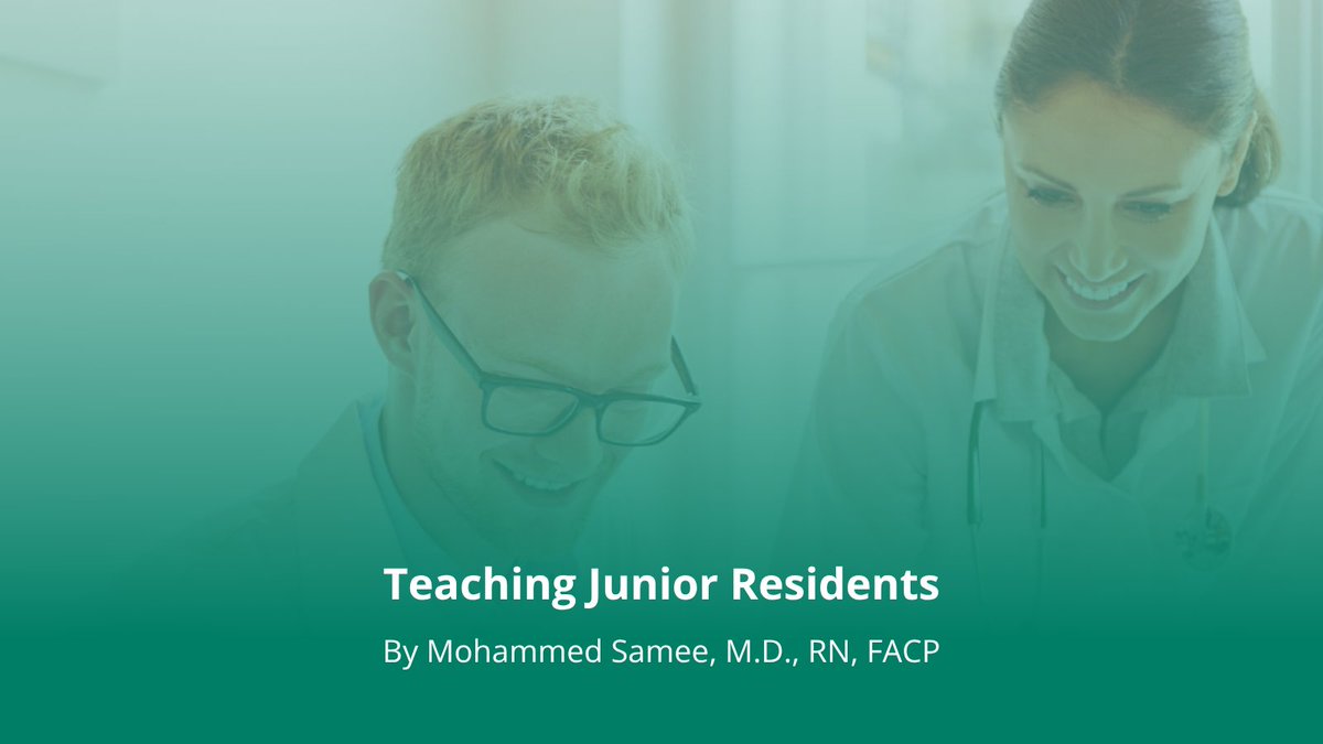 ACPIMPhysicians's tweet photo. Congratulations on your final year of residency! Although you’re an educator, you're also a coach. To help you excel, Mohammed Samee, M.D., RN, FACP, breaks down four strategies for coaching junior residents and medical students: https://t.co/O0KD4Q9nA0 #IMpower https://t.co/HTp77rYGCk