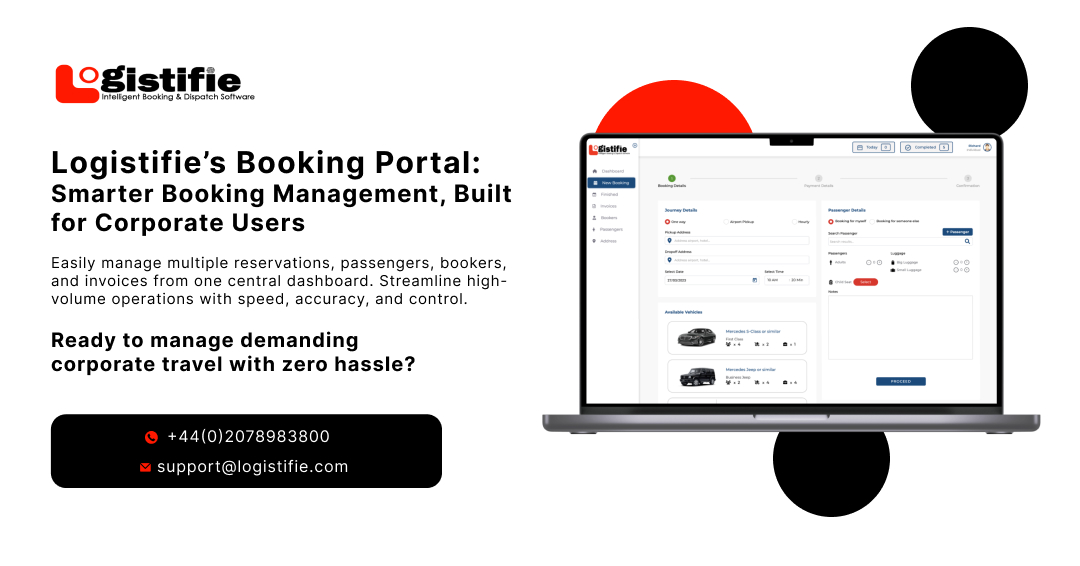 logistifie's tweet image. Simplify bookings, automate invoicing, and manage clients effortlessly with #Logistifie’s smart #BookingPortal—built for modern #chauffeurbusinesses.

For Free Demo!
logistifie.com/demo-request/

#ChauffeurService #BookingPortal #DispatchSoftware #CorporateTravel #FleetManagement