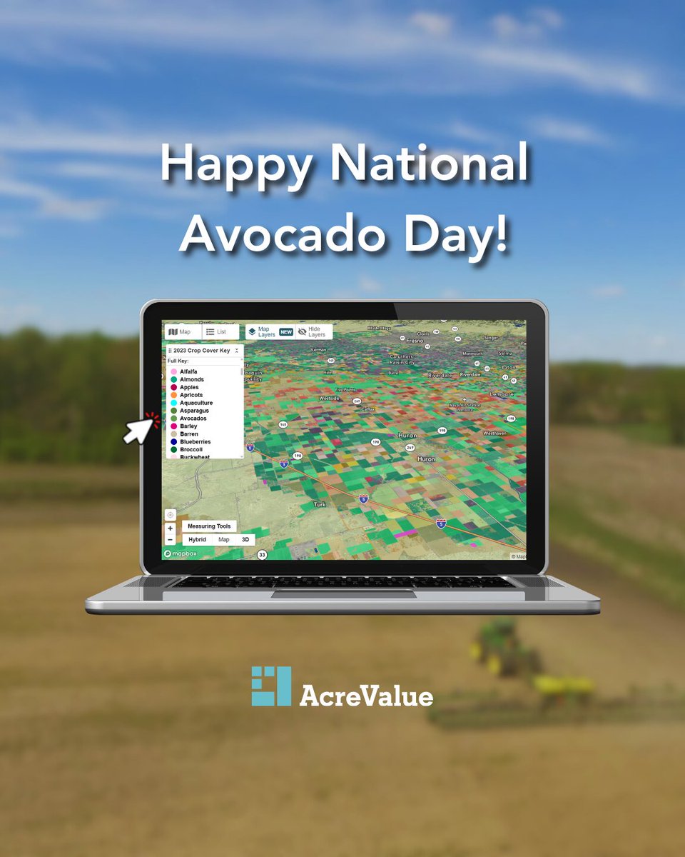 Happy National Avocado Day from AcreValue! Can you find avocados on the map today? 👀