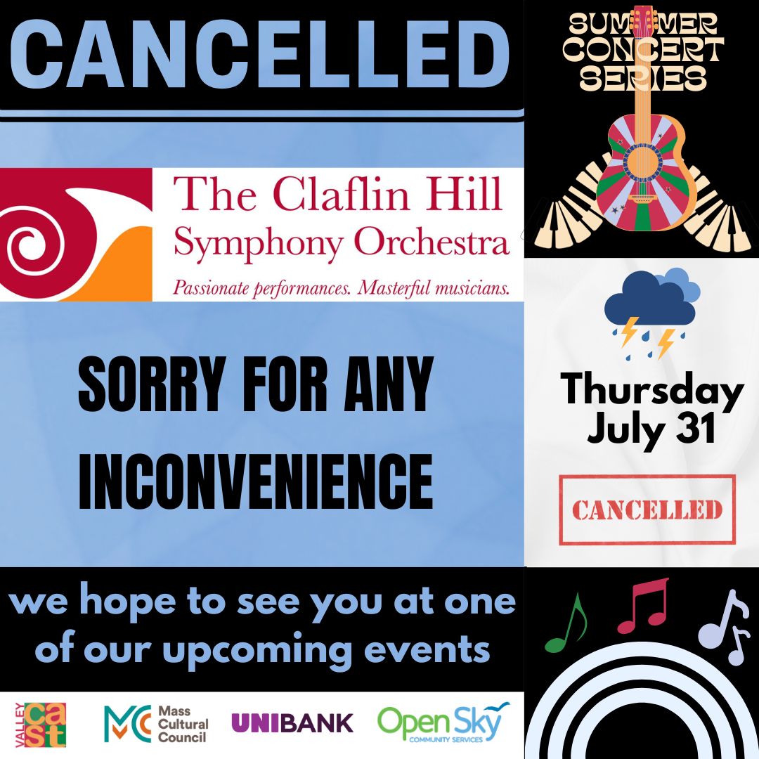 🎶 Free Summer Concert Series Announcement: Thursday, July 31 ⛈️

Tonight's concert has been cancelled. We're sorry for the inconvenience and we hope to see you at our upcoming event!

 #SummerConcertSeries #free #concert #summer #music