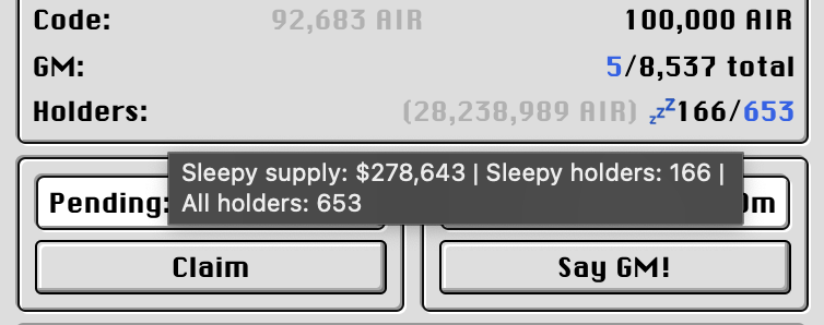 Since your AIR number goes up, you may sleep tight. 

The riddle will be solved tomorrow. Stay tuned.