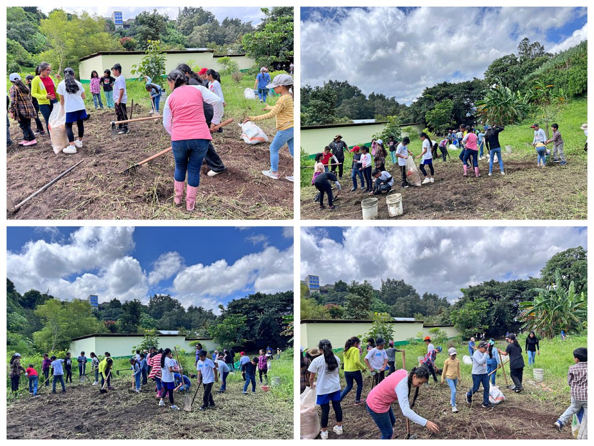 Con el fin de promover la seguridad alimentaria y alimentación escolar, la ODHAG impulsó la elaboración de huertos escolares en la Escuela Sector 8 de San Miguel Petapa.