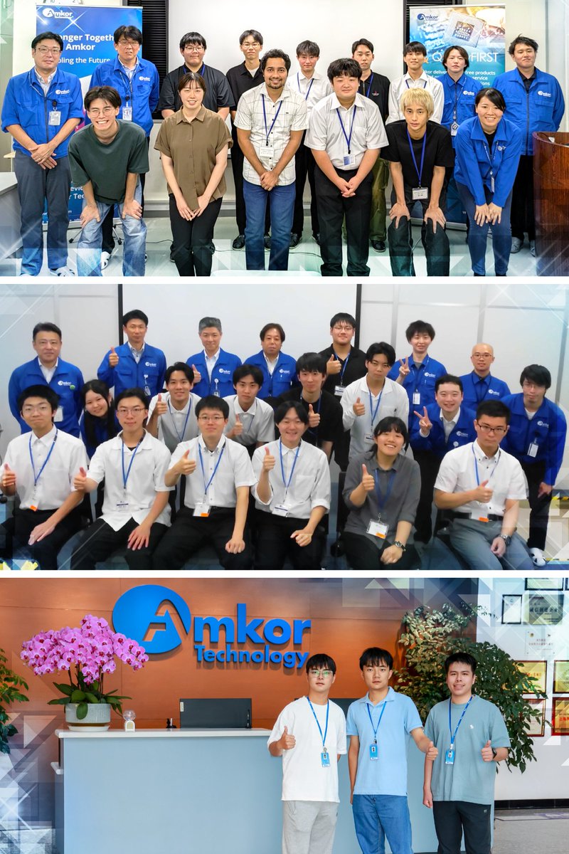 AmkorTechnology's tweet photo. This #NationalInternDay, we're celebrating the interns, co-ops &amp; trainees powering innovation at Amkor! 💡

From AI to EVs, they’re solving real problems &amp; making real impact across teams.

🚀 Start your journey: https://t.co/fXIr8cjM1A
#AmkorCareers #Internship #CoOpProgram #OTJ https://t.co/mIaWQduM39