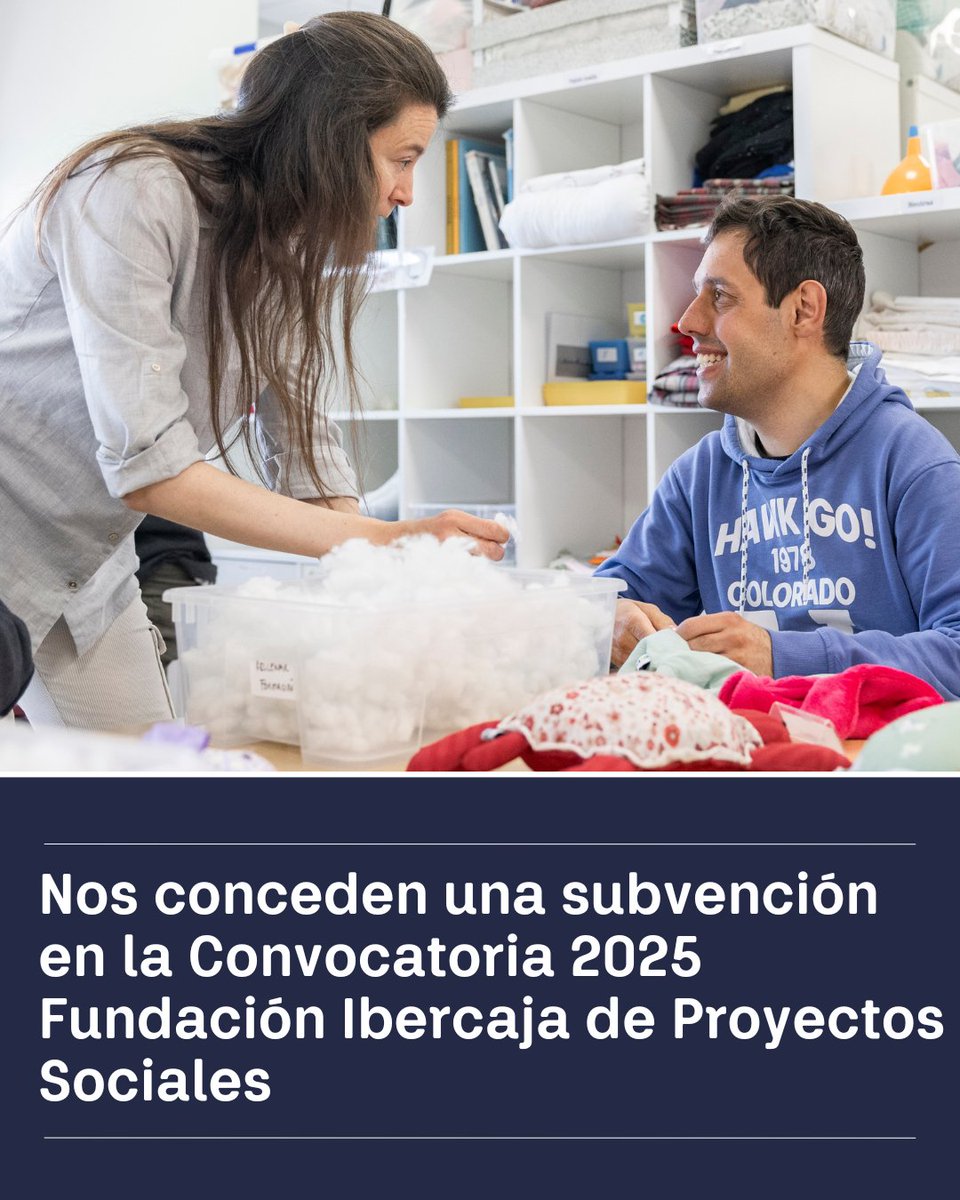 Fundacion Prodis (@fundacionprodis) on Twitter photo 📢¡Subvención Fundación Ibercaja!
Queremos dar las gracias a <a href="/FundIbercaja/">Fundación Ibercaja</a> por la concesión de una subvención en la Convocatoria 2025 de Proyectos Sociales para el proyecto Acompañamiento Psicosocial para la inserción socio laboral y el bienestar personal de personas con DI. 📢¡Subvención Fundación Ibercaja!
Queremos dar las gracias a <a href="/FundIbercaja/">Fundación Ibercaja</a> por la concesión de una subvención en la Convocatoria 2025 de Proyectos Sociales para el proyecto Acompañamiento Psicosocial para la inserción socio laboral y el bienestar personal de personas con DI.