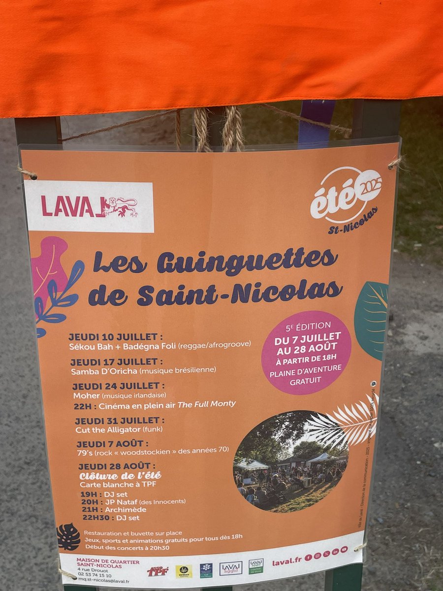 Bruno Bertier (@brunobertier) on Twitter photo C’est #guinguette ce soir à St Nicolas avec du funk au programme 🎤🎵
Venez nombreux à la Plaine d’Aventure . Merci à nos agents et nombreux bénévoles <a href="/Laval_la_Ville/">Laval la Ville</a>
cc <a href="/FlorianBercault/">Florian Bercault</a> <a href="/camille_petron/">camille petron</a> C’est #guinguette ce soir à St Nicolas avec du funk au programme 🎤🎵
Venez nombreux à la Plaine d’Aventure . Merci à nos agents et nombreux bénévoles <a href="/Laval_la_Ville/">Laval la Ville</a>
cc <a href="/FlorianBercault/">Florian Bercault</a> <a href="/camille_petron/">camille petron</a>