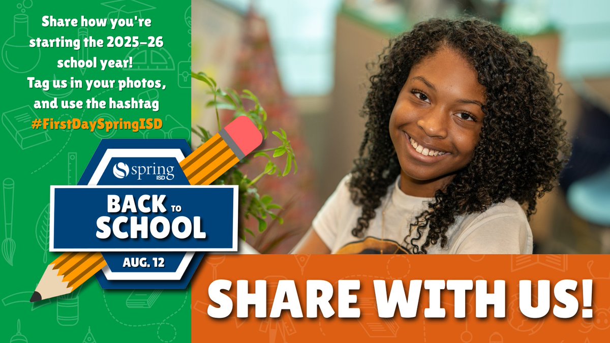 Happy first day of school, Spring ISD! Make sure to share your back-to-school photos with us!