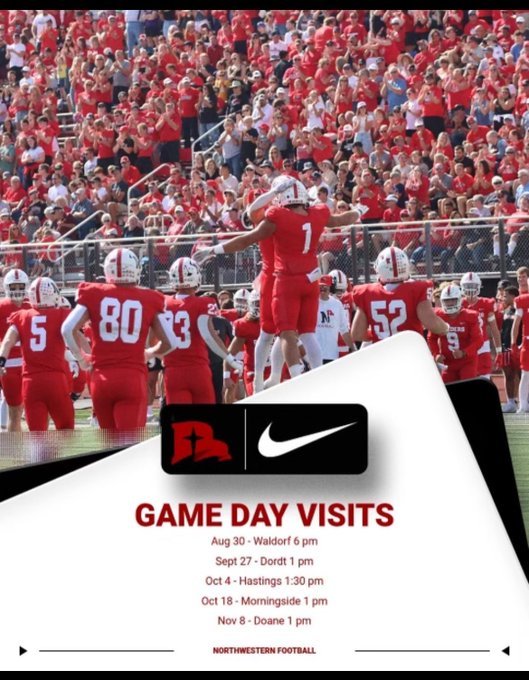 Camden Buccelli (@camdenbuccelli) on Twitter photo Thank you Coach Kasel <a href="/BenjiKasel/">Benji Kasel</a> for my 2nd Gameday Invite to the state of Iowa! Northwestern College looks like an amazing school and program.
<a href="/Gregwill_74/">Gregory Will</a> <a href="/coachmmmcc/">Matt McCarty</a>
<a href="/CoachGramstad/">Korbyn Gramstad</a> <a href="/nwc_fb/">Northwestern College Football</a>
<a href="/MatthewSteinfe2/">Matthew Steinfeldt</a>
<a href="/WBuccelli56052/">Tony Buccelli</a>
<a href="/ConiferFootball/">Conifer Lobos Football</a> Thank you Coach Kasel <a href="/BenjiKasel/">Benji Kasel</a> for my 2nd Gameday Invite to the state of Iowa! Northwestern College looks like an amazing school and program.
<a href="/Gregwill_74/">Gregory Will</a> <a href="/coachmmmcc/">Matt McCarty</a>
<a href="/CoachGramstad/">Korbyn Gramstad</a> <a href="/nwc_fb/">Northwestern College Football</a>
<a href="/MatthewSteinfe2/">Matthew Steinfeldt</a>
<a href="/WBuccelli56052/">Tony Buccelli</a>
<a href="/ConiferFootball/">Conifer Lobos Football</a>
