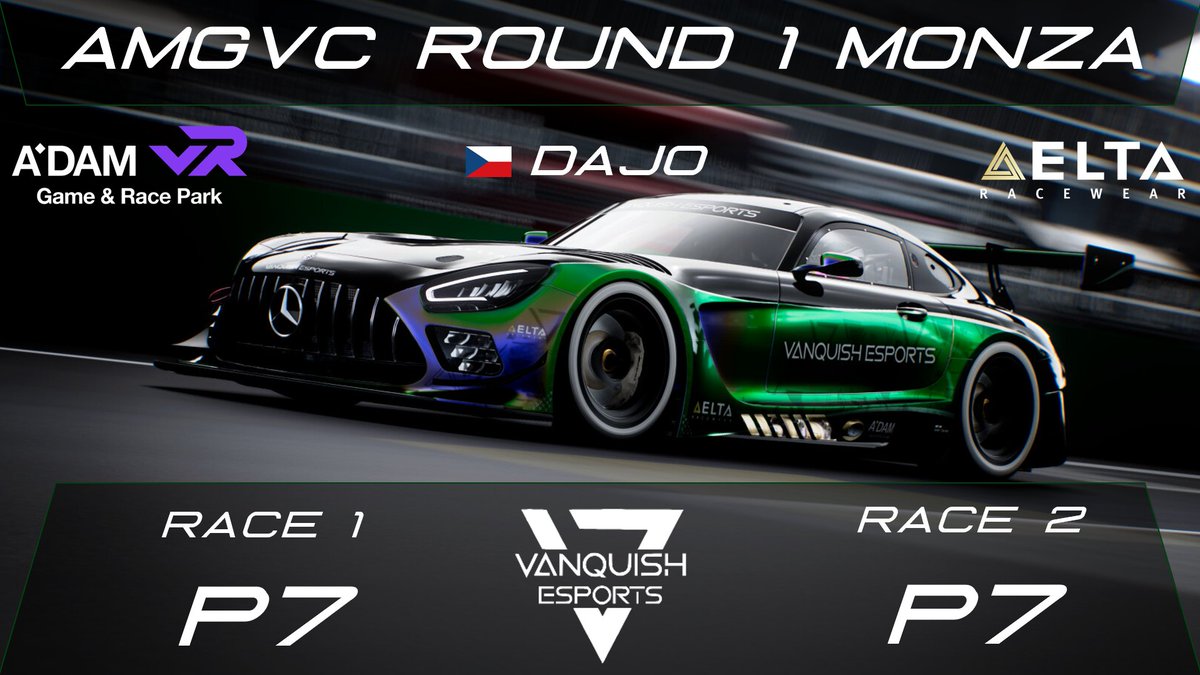 🇮🇹  #AMGVC Round 1 🏁

#VQS_Dajo went up against an all-star field in Division 1.2 👀 After holding his own in midpack battles in both races, he brought home two 7th place finishes in the first round of the championship 👊

We stay in Italy for the next round on the 13th!