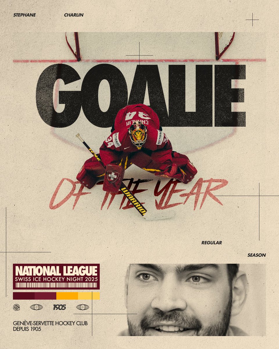 ⭐️ 𝐂𝐇𝐀𝐑𝐋𝐈𝐍 𝐁𝐄𝐒𝐓 𝐆𝐎𝐀𝐋𝐈𝐄 𝟐𝟒-𝟐𝟓 🥇

Stéphane Charlin a été élu meilleur gardien de la saison 24-25 lors de la Swiss Ice Hockey Night ! 🏆

𝑩𝑹𝑨𝑽𝑶 à lui !! 👏 👏