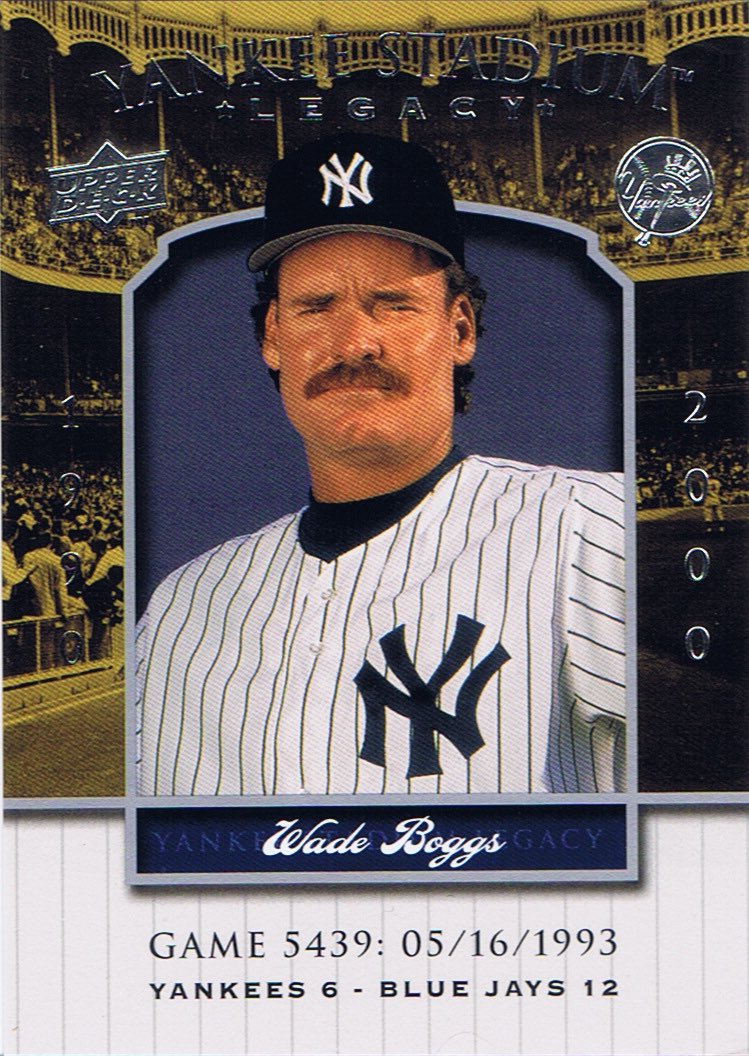 WadeBoggsFan (@boggsfan) on Twitter photo Wade Boggs <a href="/ChickenMan3010/">Wade Boggs</a> Card of the Day - 2008 Upper Deck Yankee Stadium Legacy Collection 5439 #wadeboggs #yankees Wade Boggs <a href="/ChickenMan3010/">Wade Boggs</a> Card of the Day - 2008 Upper Deck Yankee Stadium Legacy Collection 5439 #wadeboggs #yankees