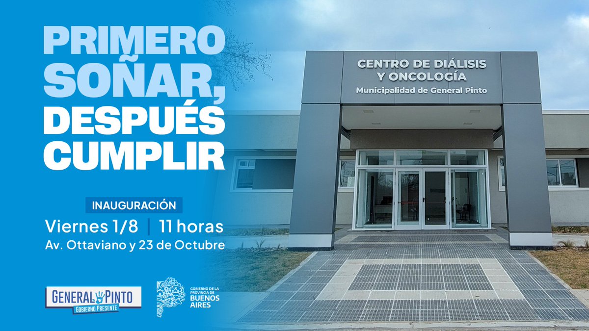 Mañana, en nuestro amado General Pinto, inauguramos un sueño.