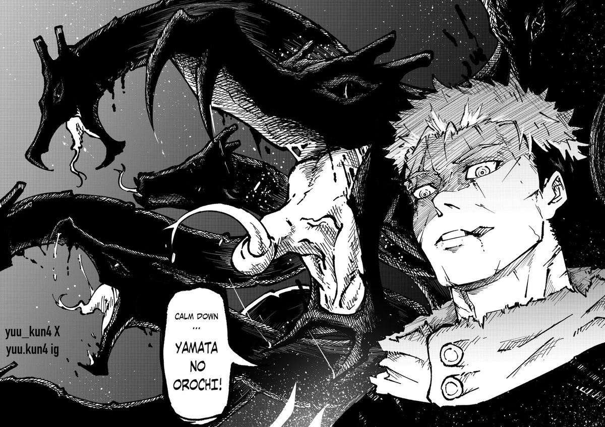 Chapter 7, Pages 1-2!! Yuji uses the legendary shikigami, Yamata no Orochi!!