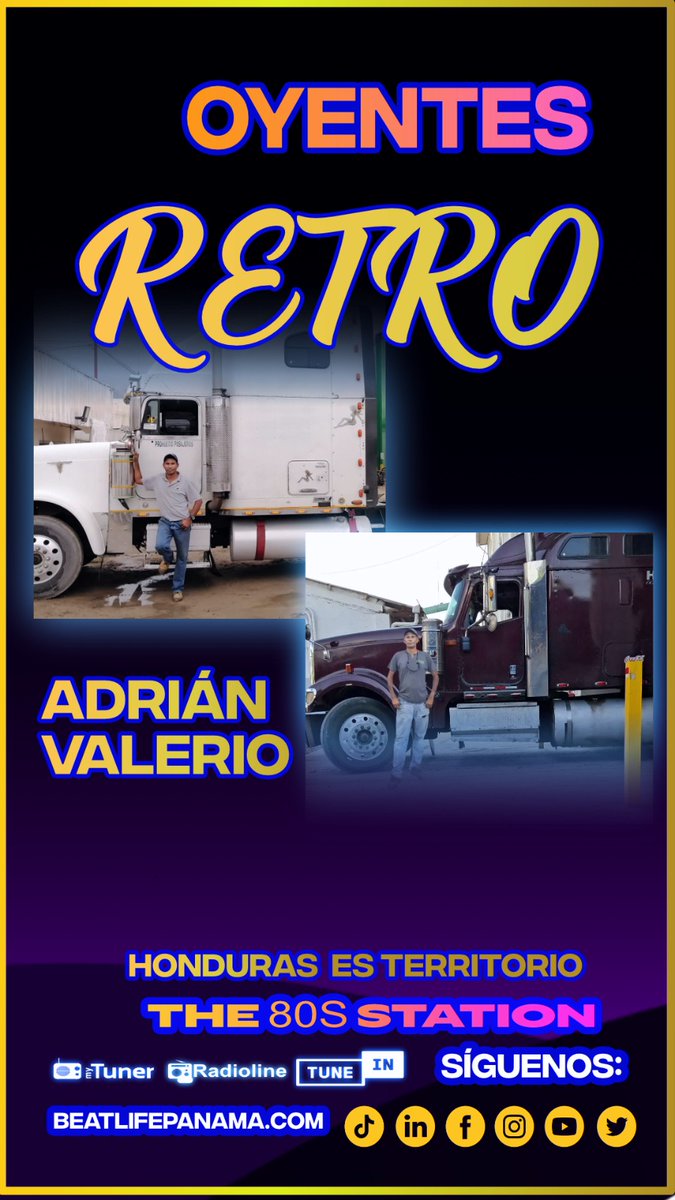 #oyentesretro Saludamos hasta Honduras a nuestro oyente y amigo Adrian Valerio en su cumpleaños. Muchas felicidades. #somosradio #panama #laemisoraretrodepanama #70s  #80s #90s