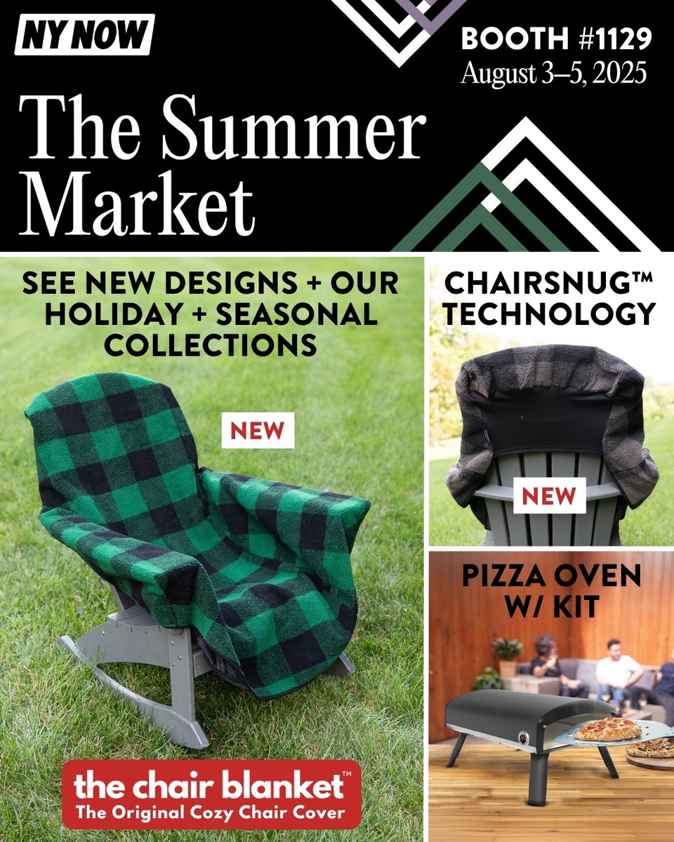 We’re excited to be at <a href="/nynowmarket/">NY NOW®</a>  next week — come see what’s new! Stop by Booth #1129 to experience all the latest from The Chair Blanket™ and City Bonfires, including:

🔥 The sell-out Chair Blanket™ everyone’s talking about with our new ChairSnug™ technology
🔥 Brand-new