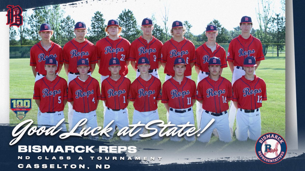 The Bismarck Reps begin their tournament play today in the North Dakota Legion Class A State Tournament in Casselton, ND. Their first game will be against the Fargo Jets. 

Good luck Reps!

Get tourney info here: bit.ly/46UbT3R