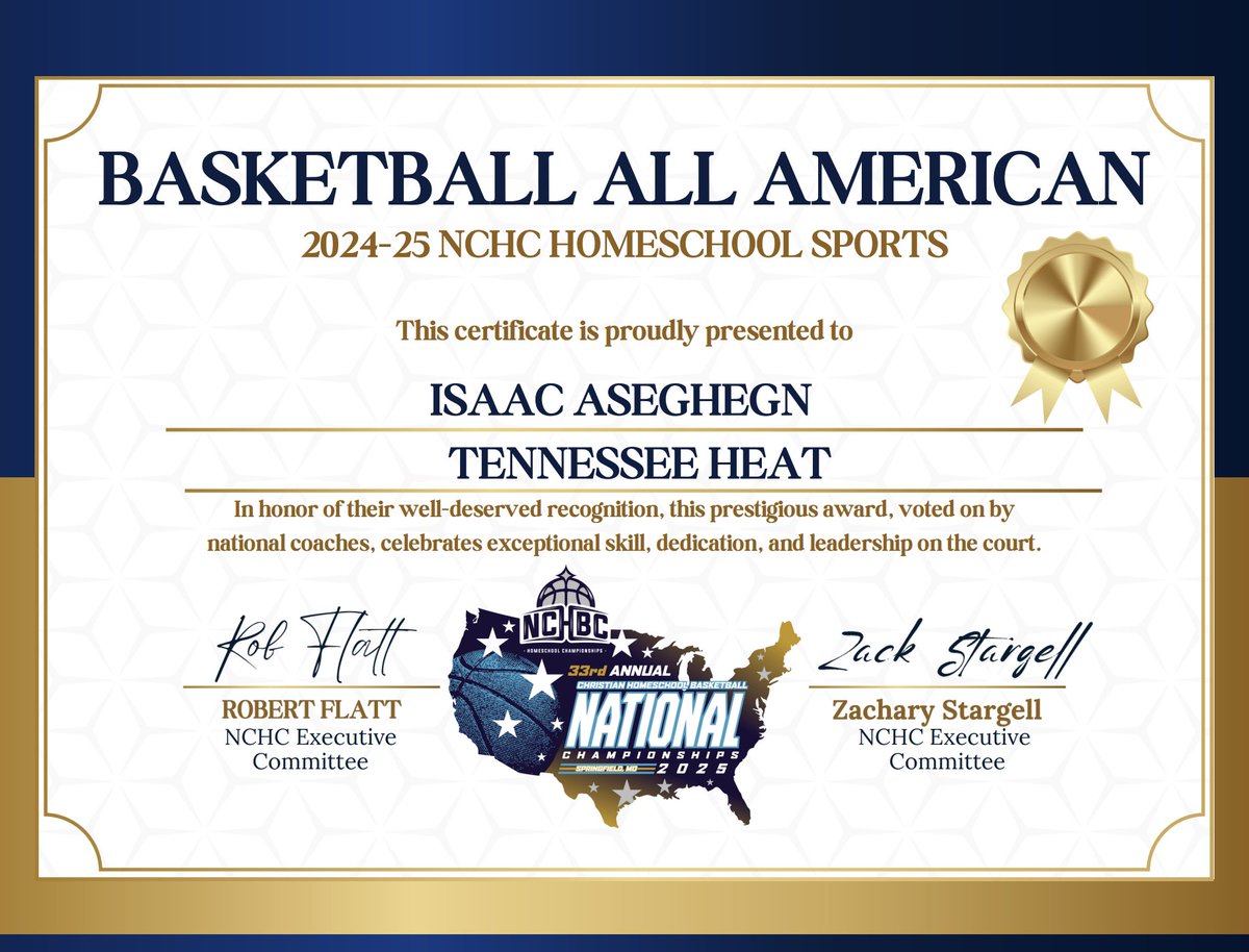 Great to see a couple of our Tennessee HEAT guys, <a href="/thatcher_bond/">Thatcher Bond</a> and <a href="/isaacaseghegn/">Isaac Aseghegn</a> being named to the 2025 <a href="/NCHBCLive/">HomeSchoolBasketball</a> All-American team.  <a href="/NCHBCNextLevel/">NCHBC Recruiting</a> <a href="/PrepHoopsTN/">Prep Hoops Tennessee</a> <a href="/gavinroot/">Gavin Root, MBA</a> <a href="/will_merrell/">Will Merrell</a> <a href="/CoachTonyJasick/">Coach Tony Jasick</a> <a href="/levinegriffin/">Griffin Levine</a> <a href="/Coach_Cavin/">JC Cavin</a> <a href="/StarsNash_MBB/">STARS Basketball-UAA & PREMIER Teams (15U-17U)</a> <a href="/_coach_bell12/">Coach John Mark Bell</a>