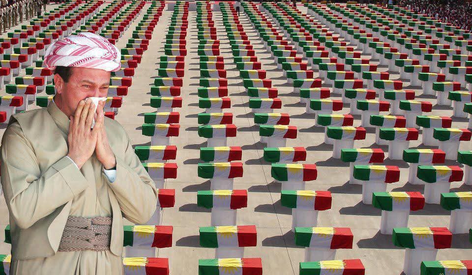 Hizir dikirin
Eger hizar ser jê kirin
Hizar hizar berze kirin
Kurd dimirin
Lê ji bîr kirin 
Kurd ji mirinê mezintir in
Ji sêdara bilindtir in
Ji qamçîya û ji lêdana mukumtir in

#Enfal a reş