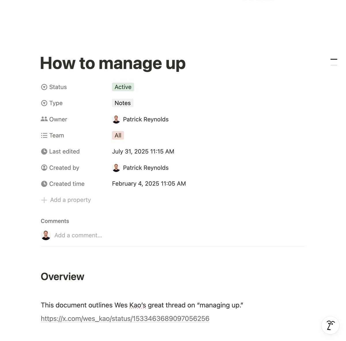 patrickraynolds's tweet photo. I referred to this thread on Managing Up so often that I created an internal doc summarizing it. https://t.co/YPeISxO2ed