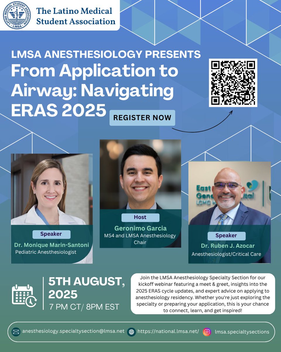 LmsaNational's tweet photo. 📣 Med students applying this cycle — this one’s for you! 🩺✨

LMSA’s Specialty Sections are hosting amazing ERAS events with specialty-specific tips on timelines, personal statements &amp; interviews. 📄💼

📅 Swipe &amp; mark your calendars! 💫

#ERAS2025 #LMSA #Match2026 https://t.co/UWlnoMFm2v