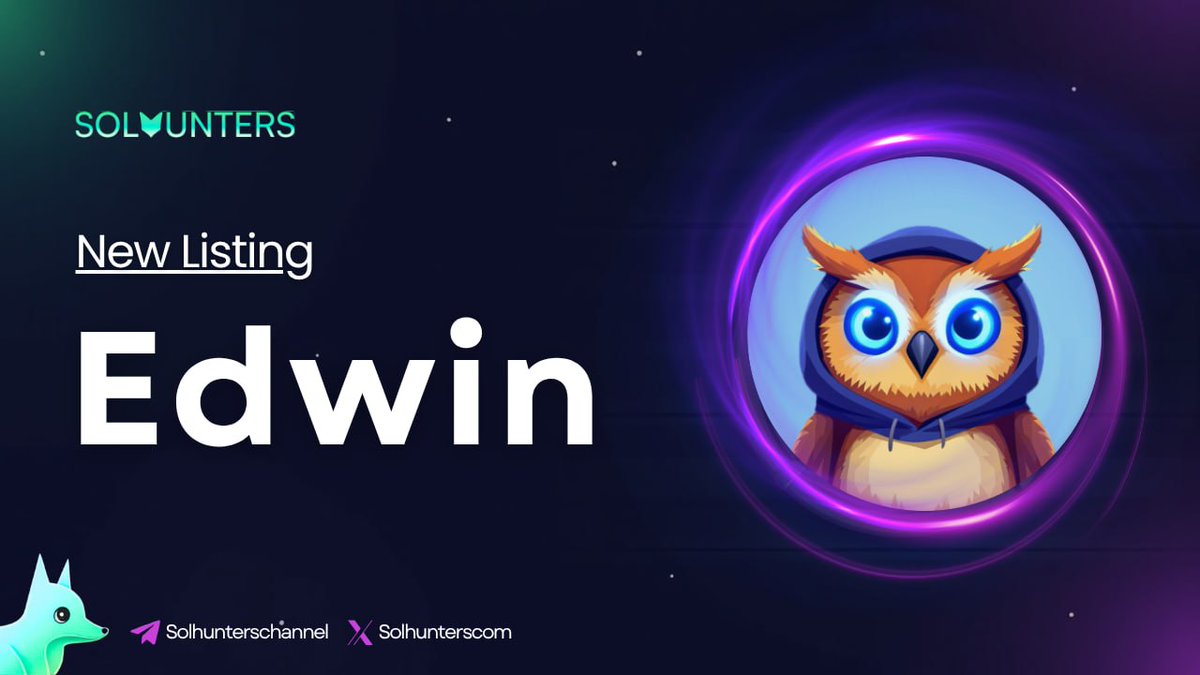 🟣 NEW ON SOLHUNTERS

🗳 Upvote <a href="/buildwithedwin/">edwin</a>

solhunters.com/coins/GPrg1Cgb…

Ca: GPrg1CgbBvAJS2SCuf9gF7NmQYsWudfyfWy5SUzypump

📊 MC: $5.1M - LP: $397K

#Solana #memecoins $edwin #Edwin