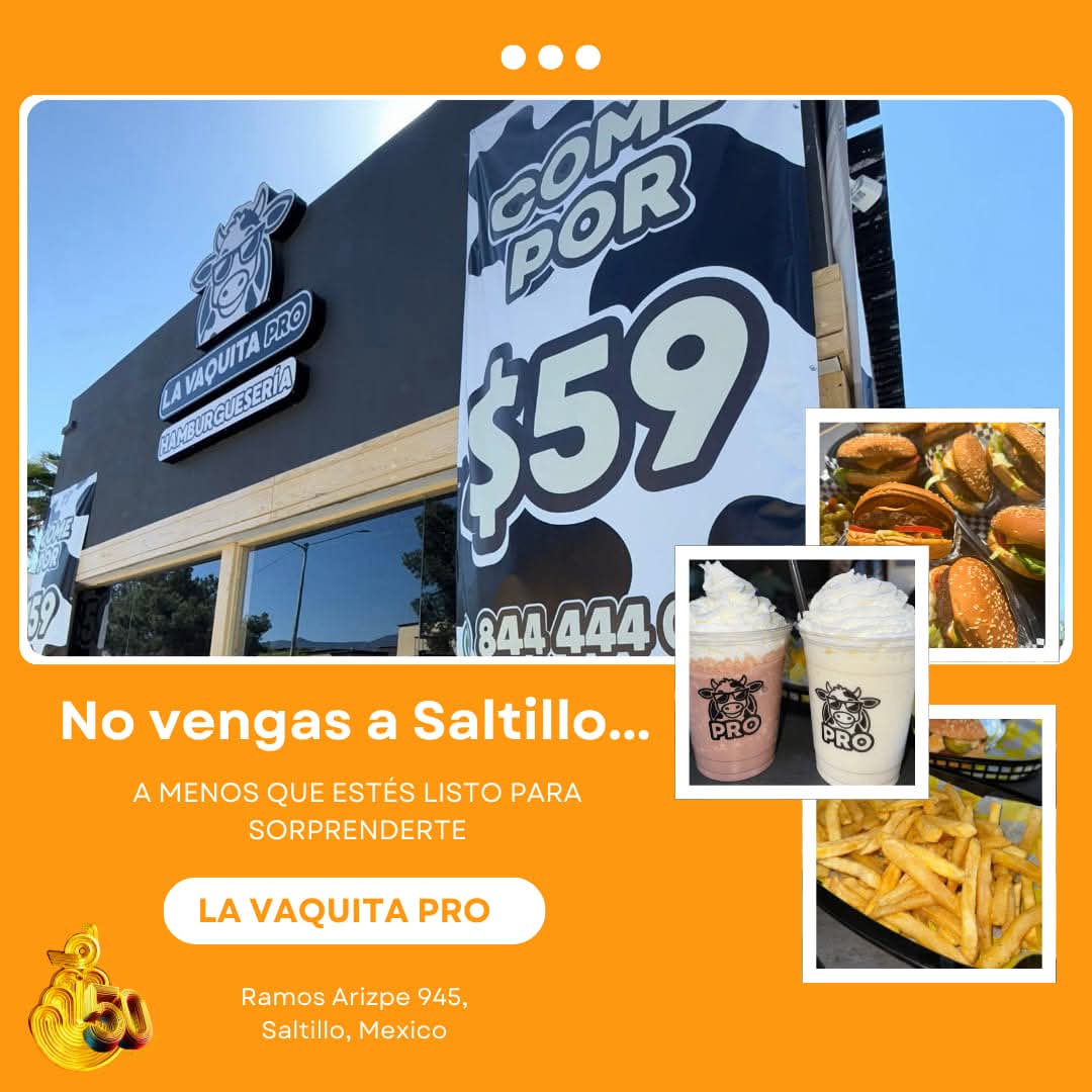 lafuentesalt's tweet image. ❌ No vengas a Saltillo…

Si no estás listo para enfrentarte a una hamburguesa con más personalidad que tu jefe 🍔🔥 

En La Vaquita Pro, cada mordida es potencia, sabor y cero formalidades.

Perfecto para cerrar el día con actitud y con papas😎

#nolohagas #Saltillo #restaurant