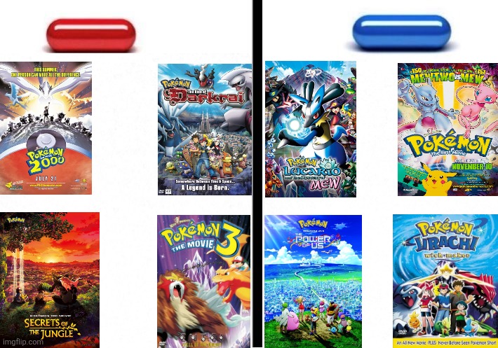 Which pill would you take? Pokemon Movies Edition: 💊
