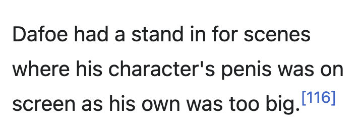 just a reminder that this is in willem dafoe's article