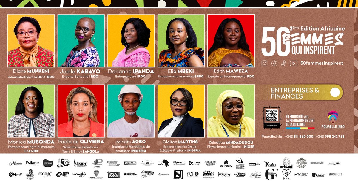 50 FEMMES QUI INSPIRENT (@50femmes) on Twitter photo #JIFA2025
Voici les 10 femmes africaines qui inspirent dans la catégorie
Entreprises & Finances.
Visionnaires, stratèges et bâtisseuses d’empire : elles font battre le cœur économique du continent. <a href="/olaitanmartins/">Olaitanmartins.</a> <a href="/AgboMiriam25794/">Agbo Miriam</a>
<a href="/_PaolaOliveira_/">Paola Oliveira</a> <a href="/ElieMbeki/">Elie MBEKI</a> <a href="/ElianeKiekie/">ELIANE MUNKENI KIEKIE</a> #JIFA2025
Voici les 10 femmes africaines qui inspirent dans la catégorie
Entreprises & Finances.
Visionnaires, stratèges et bâtisseuses d’empire : elles font battre le cœur économique du continent. <a href="/olaitanmartins/">Olaitanmartins.</a> <a href="/AgboMiriam25794/">Agbo Miriam</a>
<a href="/_PaolaOliveira_/">Paola Oliveira</a> <a href="/ElieMbeki/">Elie MBEKI</a> <a href="/ElianeKiekie/">ELIANE MUNKENI KIEKIE</a>