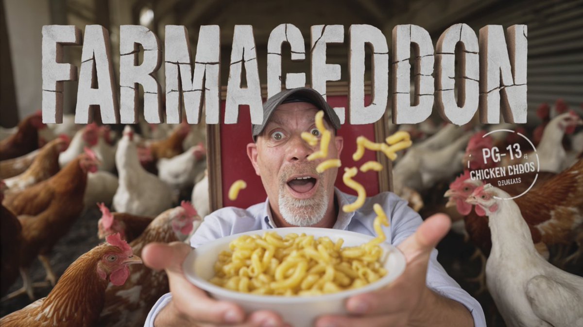 strumngrumbles's tweet image. 🚨BREAKING: FARMAGEDDON has begun.🚨

I gave my chickens Kraft Dinner and BBQ wieners…
Now they’ve gone full Jurassic Park.
🎬 Watch the chaos unfold in this movie trailer spoof that should’ve never happened:
🐔💥#Farmageddon #GrumblesHomestead
🔗youtube.com/watch?v=uJBjVg…