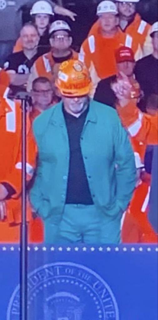 WHO WAS THE MAN IN TIFFANY BLUE AT THE PHILLY RALLY?