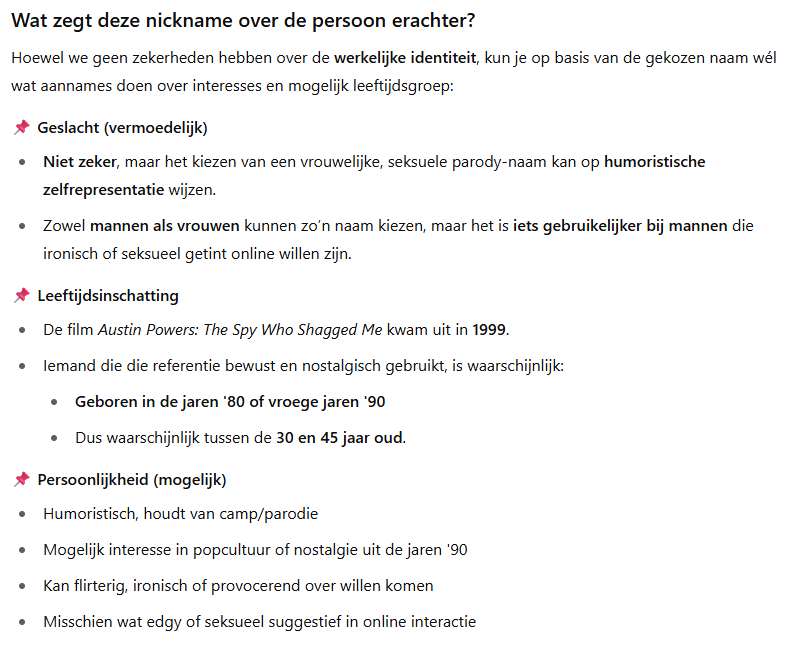 janjong1954's tweet photo. @PostmaOne @jan_xavier66 @FelicityShagwe4 vreemd want ik krijg een andere antwoord je moet even goed opletten hoe je de vraag stelt. we weten in ieder geval in welke richting je het moet zoeken. spion man tussen 30 en 45 provoceren popcultuur jaren 90 provoceren ironisch seksueel ik weet het wel denk ik https://t.co/tdCSBYsyyl