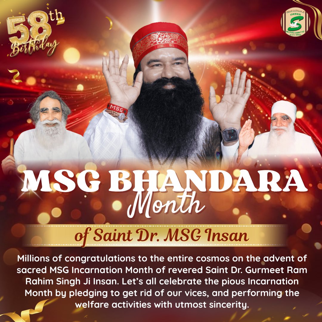 Shah Satnam Ji Green S Welfare Committee (@greenswelfares) on Twitter photo рд╡реЛ рд╕реНрд╡рдпрдВ рд╣реА рд╕рдЪ рдХреЗ рд╕реНрддрдВрдн, рдЗрдВрд╕рд╛рдирд┐рдпрдд рдХреЗ рдкреНрд░рддрд┐рдмрд┐рдВрдм,
рд░рд╛рд╣ рджрд┐рдЦрд╛рддреЗ рд╕рдорд╛рдЬ рдХреЛ, рд╕рд┐рдЦрд╛рддреЗ рдЦреБрд╢реА рд╕реЗ рдЬреАрдиреЗ рдХрд╛ рдврдВрдЧ,
рд╕рдиреН 1948 рд╕реЗ рдХрд░ рд░рд╣реЗ, рдХрд░реЛрдбрд╝реЛрдВ рдЬреАрд╡реЛрдВ рдХрд╛ рдЙрджреНрдзрд╛рд░,
рдЦреБрдж рд╢рд╛рд╣ рдорд╕реНрддрд╛рдирд╛, рдЦреБрдж рд╢рд╛рд╣ рд╕рддрдирд╛рдо, рдЦреБрдж MSG рджрд╛рддрд╛рд░ред
Saint Dr MSG Insan Ji рдХреЗ рдкрд╛рд╡рди рдЕрд╡рддрд╛рд░ рдорд╛рд╣, #MSGBhandaraMonth рдХреА рд╣рд╛рд░реНрджрд┐рдХ рд╢реБрднрдХрд╛рдордирд╛рдПрдВред рд╡реЛ рд╕реНрд╡рдпрдВ рд╣реА рд╕рдЪ рдХреЗ рд╕реНрддрдВрдн, рдЗрдВрд╕рд╛рдирд┐рдпрдд рдХреЗ рдкреНрд░рддрд┐рдмрд┐рдВрдм,
рд░рд╛рд╣ рджрд┐рдЦрд╛рддреЗ рд╕рдорд╛рдЬ рдХреЛ, рд╕рд┐рдЦрд╛рддреЗ рдЦреБрд╢реА рд╕реЗ рдЬреАрдиреЗ рдХрд╛ рдврдВрдЧ,
рд╕рдиреН 1948 рд╕реЗ рдХрд░ рд░рд╣реЗ, рдХрд░реЛрдбрд╝реЛрдВ рдЬреАрд╡реЛрдВ рдХрд╛ рдЙрджреНрдзрд╛рд░,
рдЦреБрдж рд╢рд╛рд╣ рдорд╕реНрддрд╛рдирд╛, рдЦреБрдж рд╢рд╛рд╣ рд╕рддрдирд╛рдо, рдЦреБрдж MSG рджрд╛рддрд╛рд░ред
Saint Dr MSG Insan Ji рдХреЗ рдкрд╛рд╡рди рдЕрд╡рддрд╛рд░ рдорд╛рд╣, #MSGBhandaraMonth рдХреА рд╣рд╛рд░реНрджрд┐рдХ рд╢реБрднрдХрд╛рдордирд╛рдПрдВред