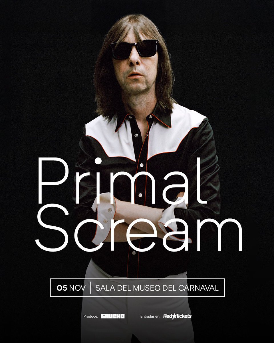 GAUCHO (@gaucho_uy) on Twitter photo ¡Primal Scream en vivo en Montevideo! Este 5 de noviembre, una de las bandas más influyentes del Reino Unido llega a la <a href="/saladelmuseo/">Sala del Museo del Carnaval</a> para un show único.
Con más de 40 años de historia, Primal Scream redefinió el sonido del britrock al fusionar rock psicodélico, dance, punk y ¡Primal Scream en vivo en Montevideo! Este 5 de noviembre, una de las bandas más influyentes del Reino Unido llega a la <a href="/saladelmuseo/">Sala del Museo del Carnaval</a> para un show único.
Con más de 40 años de historia, Primal Scream redefinió el sonido del britrock al fusionar rock psicodélico, dance, punk y