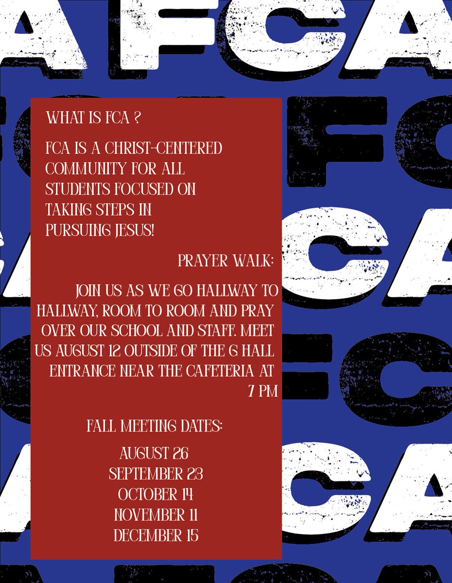 Hendrickson FCA (@hendricksonfca) on Twitter photo As the school year approaches, here’s what’s going on with FCA this fall!! Hope to see everyone at our annual prayer walk on August 12th! <a href="/HendricksonFB/">Hawk Football</a> <a href="/HendricksonBB/">Hendrickson Baseball</a> <a href="/IronHawkPwrLft/">Iron Hawks Powerlifting</a> <a href="/HAWK_BoysSoccer/">Hawk Soccer</a> <a href="/Hawk_Hoops/">Hendrickson Hoops</a> <a href="/Lady_Hawk_Hoops/">HHS Lady Hawks Bball</a> <a href="/HHawkSoftball/">HHS Softball</a> <a href="/HHSHawkSoccer/">HawkGirlsSoccer</a> As the school year approaches, here’s what’s going on with FCA this fall!! Hope to see everyone at our annual prayer walk on August 12th! <a href="/HendricksonFB/">Hawk Football</a> <a href="/HendricksonBB/">Hendrickson Baseball</a> <a href="/IronHawkPwrLft/">Iron Hawks Powerlifting</a> <a href="/HAWK_BoysSoccer/">Hawk Soccer</a> <a href="/Hawk_Hoops/">Hendrickson Hoops</a> <a href="/Lady_Hawk_Hoops/">HHS Lady Hawks Bball</a> <a href="/HHawkSoftball/">HHS Softball</a> <a href="/HHSHawkSoccer/">HawkGirlsSoccer</a>