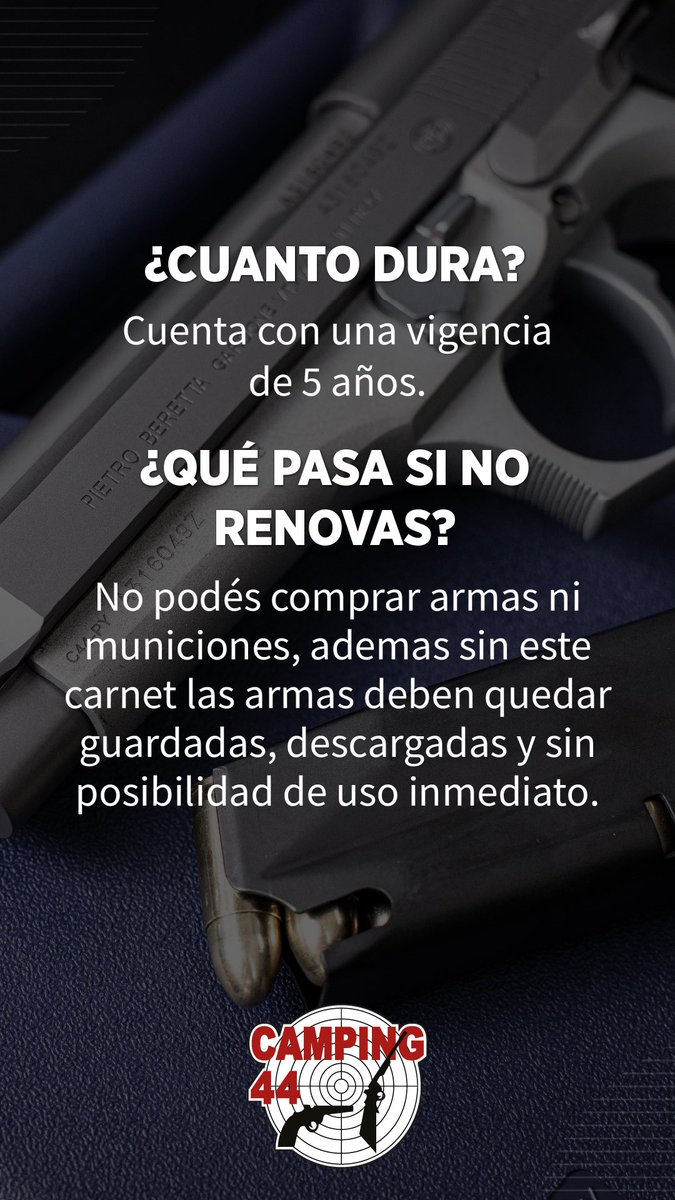 camping44's tweet image. Con la Ley de Armas N° 7411/24, ahora es obligatorio contar con el Carnet de Habilitación para uso y propiedad de armas de fuego.
Antes solo se gestionaba en DIGEMABEL.
📍 ¡Hoy podés hacerlo directamente en Camping 44 S.A.!
#LeyDeArmas #CarnetHabilitación #Camping44 #LeydeArmasPy