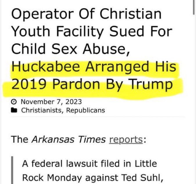 thetrueshelby's tweet photo. Why did Trump pardon a CHILD RAPIST during his first term? https://t.co/xyOR9Y8Mr4