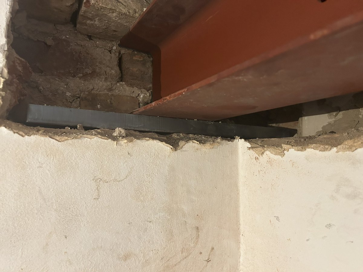 Steels in place.thank you to Sean and Chris at SJ Fabrications and to Mike and Dylon for installing accurately, well done all. #loftconversion