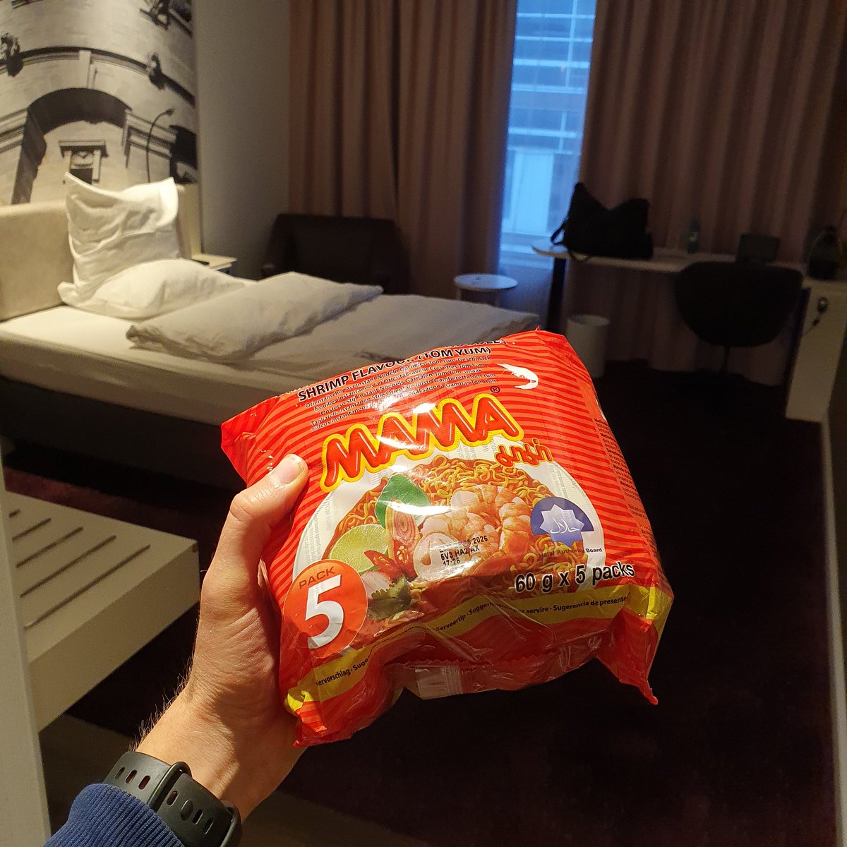 Bin auf der Animagic angekommen und hab im Hotel erst mal alle japanischen EhrengästInnen auf dem Weg ins feine Restorong getroffen.
Wenn die wüssten, dass ich hier 'nen Fünferpack von so Zeugs UND 'ne Salaturke und Hummus hab!!

#AnimagiC2025
