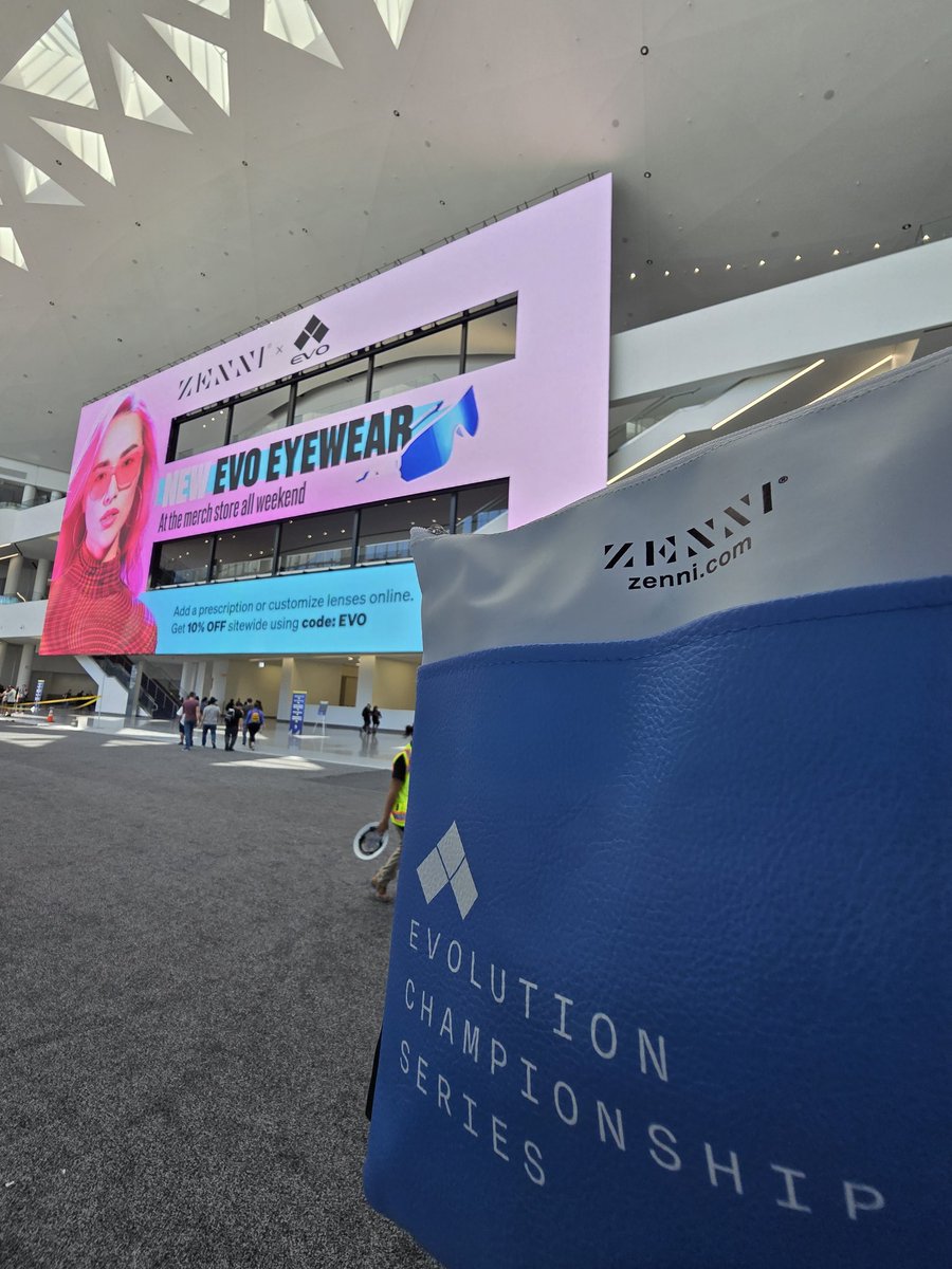 Good luck to everyone attending <a href="/Evo/">Evo</a> this year!

New glasses are available in the Evo merch store, and top 8 for every game will get a Zenni x Evo goodie bag! We'll also have a few bags with us as we walk the floor

Stay out of the heat, and let's have a fun, salt-free weekend!