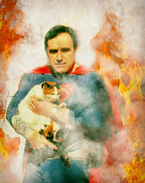 #Superman saves a cat.
Model: <a href="/FKlepke/">Der Frank</a>
#ThrowbackThursday #digitalart #NoAI