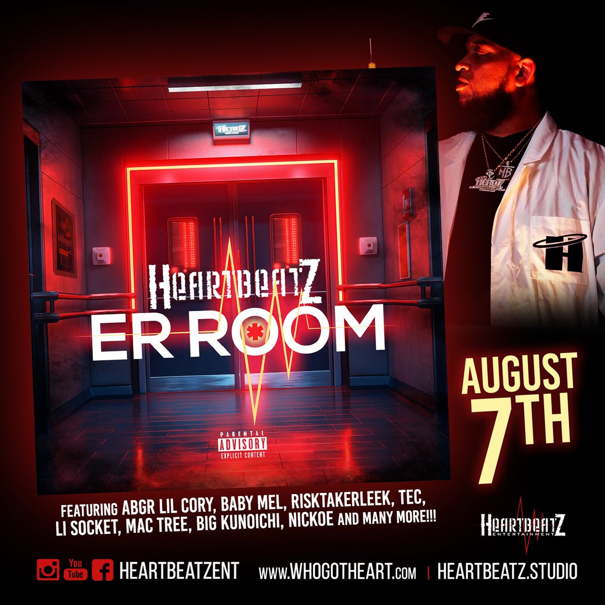 HEARTBEATZent's tweet image. Next Thursday you have an appointment with the doctor! "ER Room" drops AUGUST 7TH!! Pre-save: foundation-media.ffm.to/er-room #ItBegins #Heartbeatz #ERRoom 💉💫🎼🎬